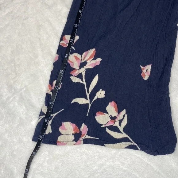 BILLABONG Light It Up Blue Floral Raglan Sleeves Crop Top Size Large - Picture 14 of 16